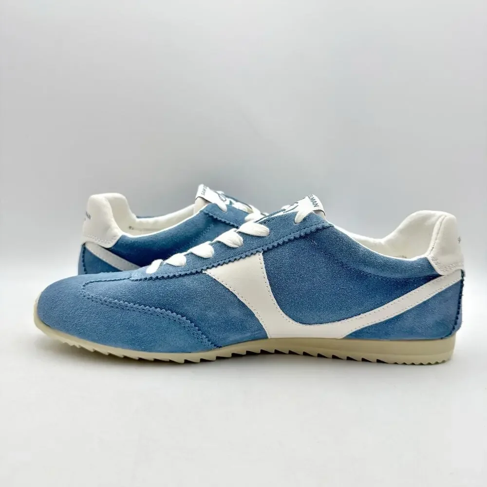 Sam Edelman Womens Isa Casual Sneaker US 11 Blue Suede Signature Collection NWOB